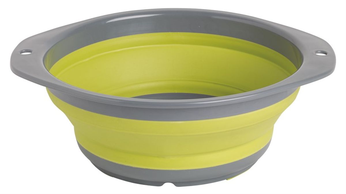 Миска складная Outwell Collaps Bowl M, цвет: зеленый, серый650113 Миска складная Outwell Collaps Bowl M, цвет: зеленый, серый650113Складная миска Outwell Collaps Bowl L выполнена из высококачественного силикона. В сложенном виде она занимает совсем мало места! Из сложенного состояния она раскрывается, превращаясь во вместительную миску. Силикон не вступает в реакцию с пищей и не выделяет вредных веществ. Миска легкая и прочная, ее невозможно разбить.Размер в сложенном виде: 23,5 х 23,5 х 4 см.Размер в разложенном виде: 23,5 х 23,5 х 9,5 см.