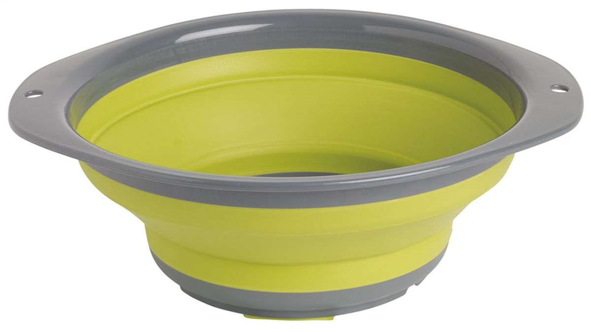 Миска складная Outwell Collaps Bowl L, цвет: зеленый, серый650114 Миска складная Outwell Collaps Bowl L, цвет: зеленый, серый650114Складная миска Outwell Collaps Bowl L выполнена из высококачественного силикона. В сложенном виде она занимает совсем мало места! Из сложенного состояния она раскрывается, превращаясь во вместительную миску. Силикон не вступает в реакцию с пищей и не выделяет вредных веществ. Миска легкая и прочная, ее невозможно разбить.Размер в сложенном виде: 27,8 х 27,8 х 4 см.Размер в разложенном виде: 27,8 х 27,8 х 10,5 см.