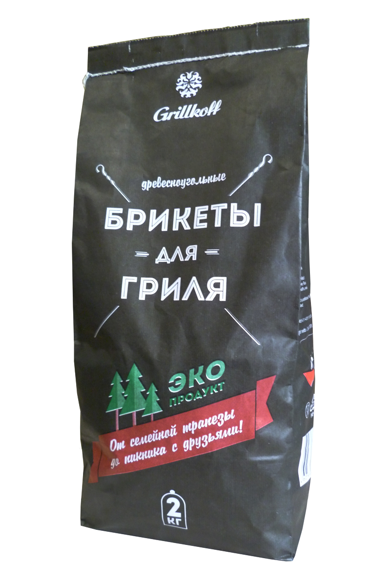 Брикеты древесноугольные Grillkoff, 2 кг54 009312 Брикеты древесноугольные Grillkoff, 2 кг54 009312Брикеты древесноугольные 2кг. Древесноугольные брикеты предназначены для быстрого и качественного приготовления разнообразных блюд в мангалах и гриля. Преимущество: не дает пламени, обладает высокой теплоотдачей, не выделяет канцерогенных веществ. Любые идеи для любого случая: от семейной трапезы до пикника с друзьями, любые блюда на вкус: грили из мяса, рыбы, птицы, изысканные вегетарианские блюда и овощи Вы приготовите за считанные минуты с высоким гастрономическим эффектом.