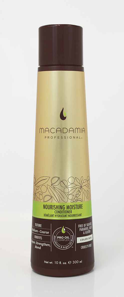 Macadamia Professional Кондиционер питательный для всех типов волос, 300 мл425 Macadamia Professional Кондиционер питательный для всех типов волос, 300 мл425Роскошная формула кондиционера Macadamia Professional с эксклюзивным комплексом Pro Oil Complex с маслами макадамии и арганы, масла авокадо, лесного ореха способствуют глубокому восстановлению и увлажнению волос и кожи головы. Сочетание коллагена и аминокислот шелка укрепляют полотно волоса. Обеспечивает мягкость, блеск и защиту от негативного действия УФ-лучей.