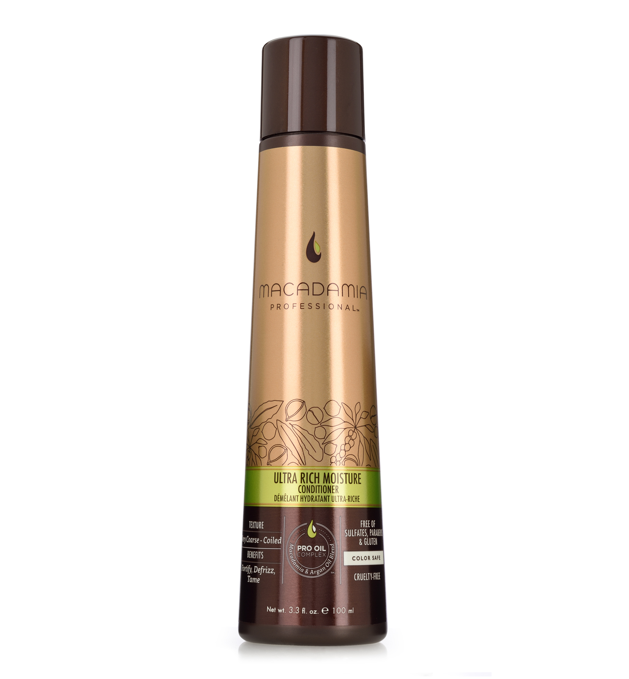 Macadamia Professional Кондиционер увлажняющий для жестких волос, 100 млA9028528 Macadamia Professional Кондиционер увлажняющий для жестких волос, 100 млA9028528Сочетание эксклюзивного комплекса Pro Oil Complex, масел авокадо и монгонго в увлажняющем кондиционере Macadamia Professional обеспечивает интенсивное восстановление и увлажнение волос, устраняет эффект пушистости и подчеркивает естественную форму локонов и текстуру волос. Сочетание аминокислот шелка, витаминов A, C и E укрепляет волосы и придает эластичность. Обеспечивает защиту от действия УФ-лучей и неблагоприятных факторов окружающей среды.