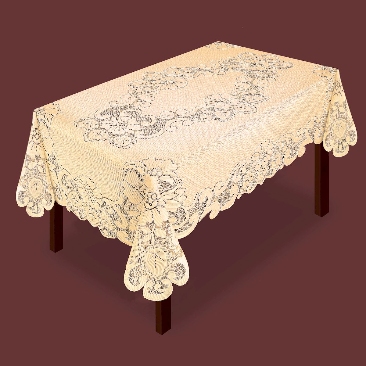 Скатерть Zlata Korunka, прямоугольная, цвет: золотистый, 145 x 95 см. 800431004900000360 Скатерть Zlata Korunka, прямоугольная, цвет: золотистый, 145 x 95 см. 800431004900000360Великолепная скатерть Zlata Korunka, выполненная из полиэстера жаккардового переплетения, органично впишется в интерьер любого помещения, а оригинальный дизайн удовлетворит даже самый изысканный вкус. Изделие не скользит со стола, легко стирается и прослужит вам долгое время. Скатерть создаст праздничное настроение и станет прекрасным дополнением интерьера гостиной, кухни или столовой.