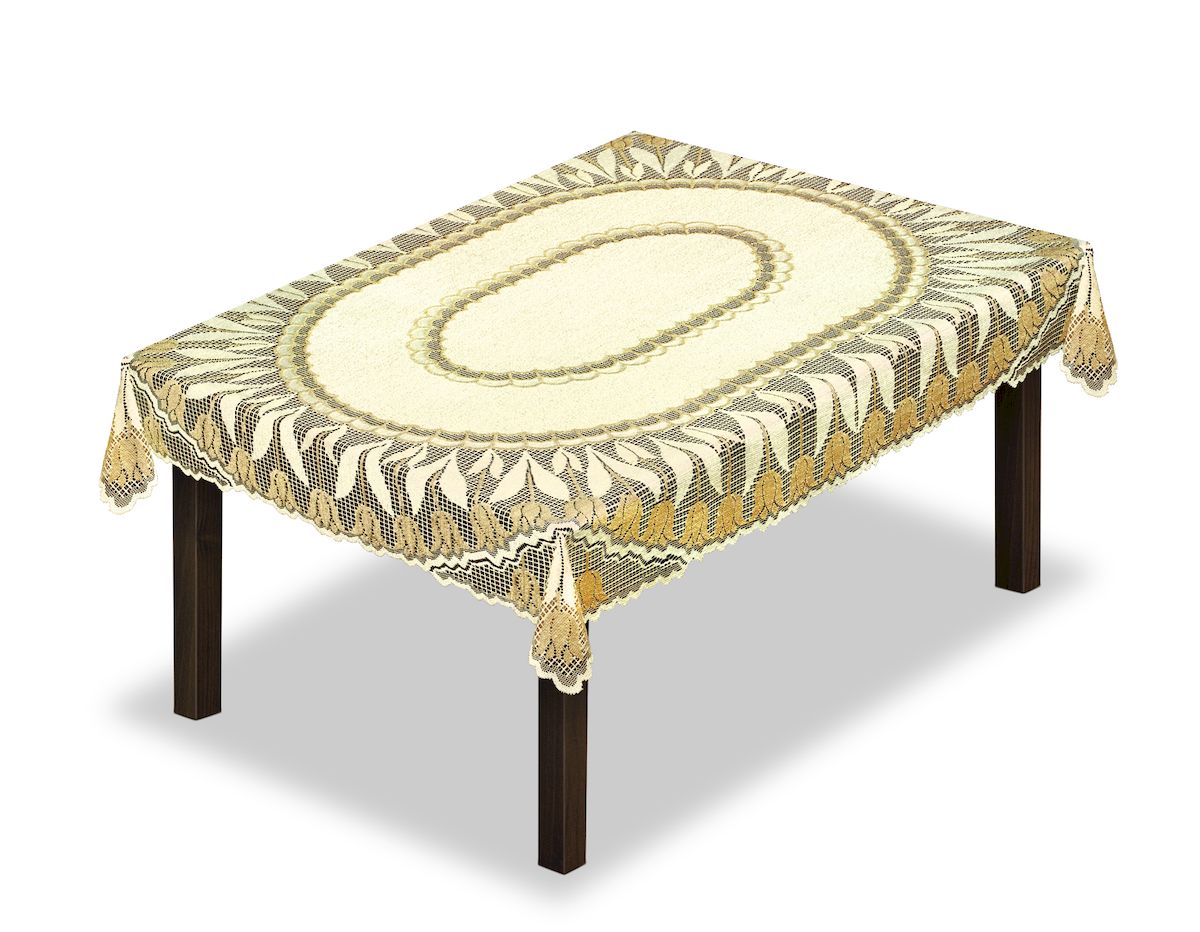 Скатерть Haft, прямоугольная, цвет: кремовый, золотистый, 130 x 180 см. 228639866/2/CHAR006 Скатерть Haft, прямоугольная, цвет: кремовый, золотистый, 130 x 180 см. 228639866/2/CHAR006Великолепная скатерть Haft, выполненная из полиэстера, органично впишется в интерьер любого помещения, а оригинальный дизайн удовлетворит даже самый изысканный вкус.Скатерть Haft создаст праздничное настроение и станет прекрасным дополнением интерьера гостиной, кухни или столовой.