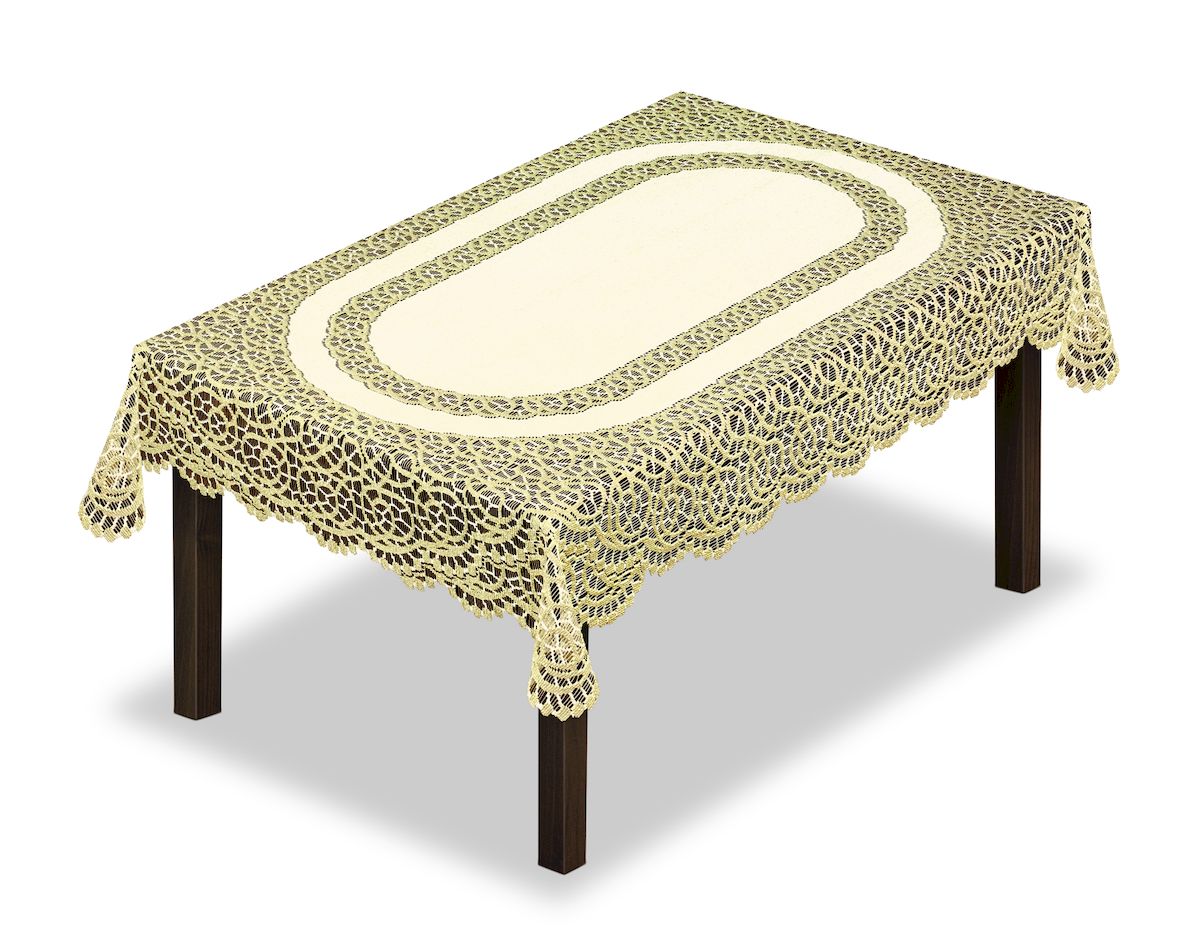 Скатерть Haft, прямоугольная, цвет: кремовый, золотистый, 120 x 160 см. 2286993162110180 Скатерть Haft, прямоугольная, цвет: кремовый, золотистый, 120 x 160 см. 2286993162110180Великолепная скатерть Haft, выполненная из полиэстера, органично впишется в интерьер любого помещения, а оригинальный дизайн удовлетворит даже самый изысканный вкус.Скатерть Haft создаст праздничное настроение и станет прекрасным дополнением интерьера гостиной, кухни или столовой.