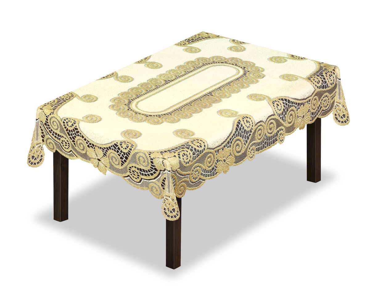Скатерть Haft, прямоугольная, цвет: кремовый, золотистый, 120 x 160 см. 2303393152216630 Скатерть Haft, прямоугольная, цвет: кремовый, золотистый, 120 x 160 см. 2303393152216630Великолепная скатерть Haft, выполненная из полиэстера, органично впишется в интерьер любого помещения, а оригинальный дизайн удовлетворит даже самый изысканный вкус.Скатерть Haft создаст праздничное настроение и станет прекрасным дополнением интерьера гостиной, кухни или столовой.