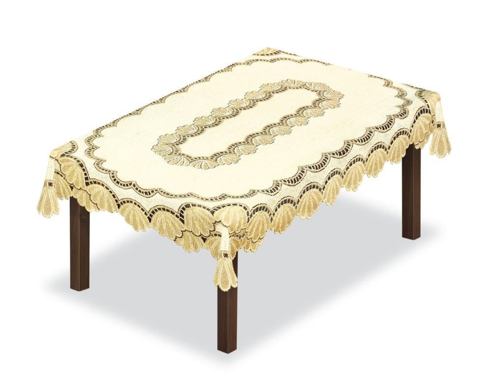 Скатерть Haft, прямоугольная, цвет: кремовый, золотистый, 300 x 145 см. 204850BM1501EMILY_A Скатерть Haft, прямоугольная, цвет: кремовый, золотистый, 300 x 145 см. 204850BM1501EMILY_AВеликолепная скатерть Haft, выполненная из полиэстера, органично впишется в интерьер любого помещения, а оригинальный дизайн удовлетворит даже самый изысканный вкус.Скатерть Haft создаст праздничное настроение и станет прекрасным дополнением интерьера гостиной, кухни или столовой.