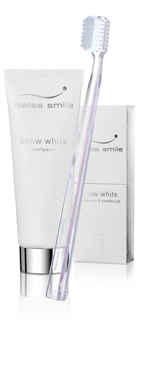 Swiss Smile Набор, состоящий из отбеливающей зубной пасты Snow White и отбеливающей зубной щеткиMP59.4D Swiss Smile Набор, состоящий из отбеливающей зубной пасты Snow White и отбеливающей зубной щеткиMP59.4D1 отбеливающая зубная паста 75 мл, 1 отбеливающая зубная щётка прозрачного цвета , оригинальная упаковка