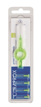 Curaprox CPS 011 Prime PLUS Ершик межзубный 1,1 мм (5 шт), зеленый + UHS 409 зеленый держатель84850536_золушка/голубой, розовый Curaprox CPS 011 Prime PLUS Ершик межзубный 1,1 мм (5 шт), зеленый + UHS 409 зеленый держатель84850536_золушка/голубой, розовыйВ набор входят 5 ёршиков для регулярной чистки межзубных промежутков и держатель UHS409. Состав: Сверхтонкие щетинки изготовлены из нейлона. Стержень ершика изготовлен из плетеной проволоки (хирургическая сталь), что обеспечивает его прочность.