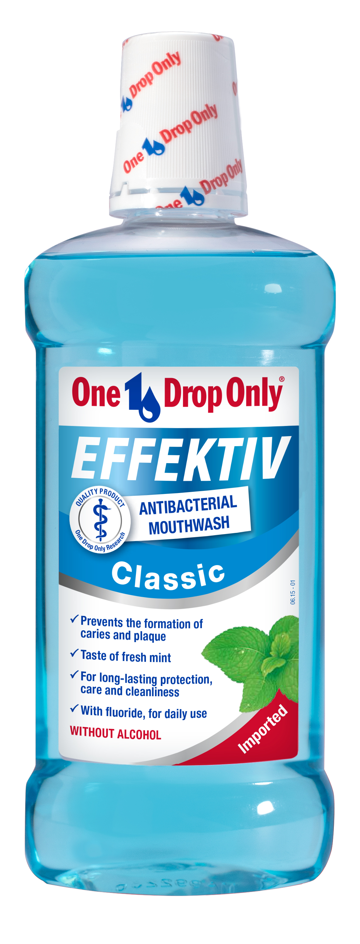 One Drop Only Effektiv Classic Антибактериальный ополаскиватель полости рта, 500 мл118 One Drop Only Effektiv Classic Антибактериальный ополаскиватель полости рта, 500 мл118Классический антибактериальный ополаскиватель полости рта