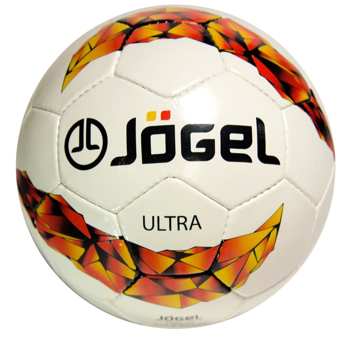 Мяч футбольный Jogel Ultra, цвет: белый, красный, оранжевый. Размер 5. JS-400200170 Мяч футбольный Jogel Ultra, цвет: белый, красный, оранжевый. Размер 5. JS-400200170Популярный футбольный мяч Jogel JS-400 Ultra неприхотлив к игровым поверхностям. Мяч предназначен для любительских игр и тренировок любительских команд.Покрышка мяча изготовлена из качественной синтетической кожи (поливинилхлорид), толщина которой составляет 1.1 мм. Мяч имеет 4 подкладочных слоя на нетканой основе из смеси хлопка и полиэстера. Использование латексной камеры с бутиловым ниппелем обеспечивает долгое сохранение воздуха в камере. Мяч не рекомендован для игры при низких температурах (ниже +5°С).Вес: 410-450 гр.Длина окружности: 68-70 см.Рекомендованное давление: 0.6-0.8 бар.УВАЖАЕМЫЕ КЛИЕНТЫ!Обращаем ваше внимание на тот факт, что мяч поставляется в сдутом виде. Насос в комплект не входит.