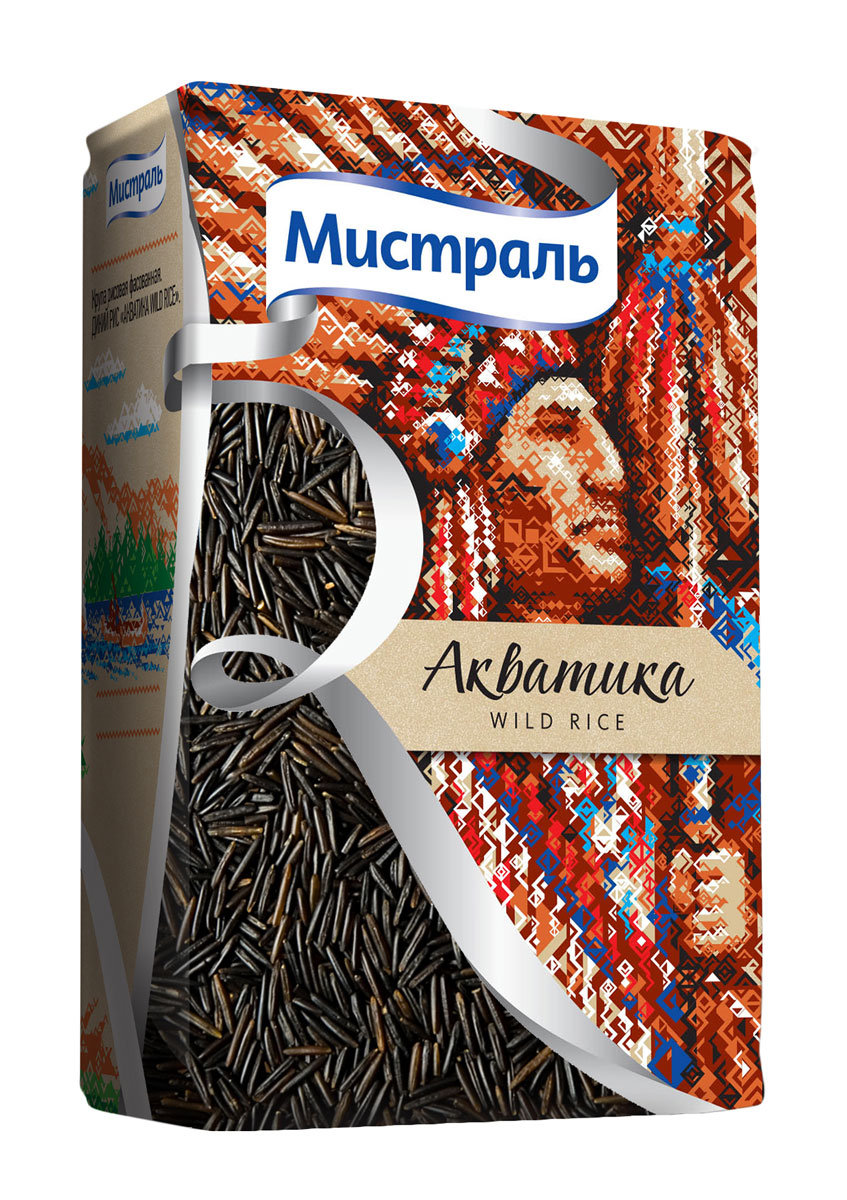 Мистраль Рис Акватика, 500 г0120710 Мистраль Рис Акватика, 500 г0120710Необычные зерна темного цвета, произрастающие на озерах Северной Америки, называются диким рисом. Древние индейцы верили в его чудодейственную силу и употребляли его, чтобы быть сильными, быстрыми и меткими. Особенно они почитали дикий рис за то, что он, заменяя мясо, спасал их всю зиму благодаря высокому содержанию белка и других питательных веществ 1. Засыпьте рис в кастрюлю с водой в соотношении 1:32. Доведите до кипения, убавьте огонь, плотно закройте крышкой и варите на медленном огне 55-60 минут, пока большинство зерен не раскроется.3. Снимите с огня, оставьте под крышкой на 5-10 минут.