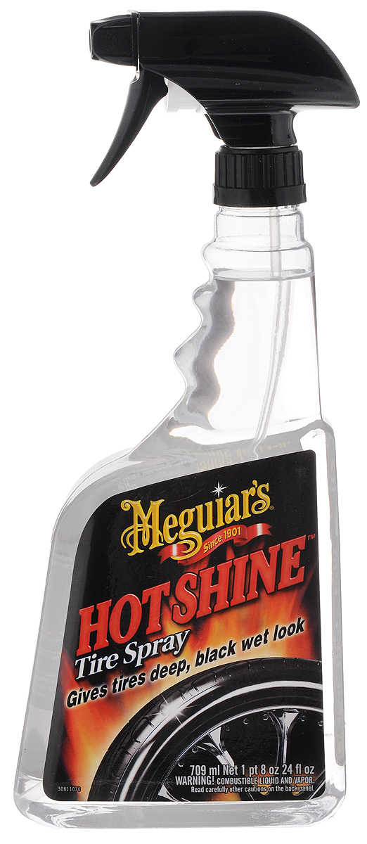 Спрей для шин Meguiars Hot Shine, 709 млPANTERA SPX-2RS Спрей для шин Meguiars Hot Shine, 709 млPANTERA SPX-2RSСпрей Meguiars Hot Shine эффективно удаляет дорожный налет, следы технических жидкостей и другие загрязнения. Глубоко очищает боковые поверхности шин и придает им сверкающий глянец. Уникальные полимерные компоненты защищают резину от преждевременного старения и растрескивания. Придает обработаннойповерхности ухоженный вид новых покрышек. Регулируемое сопло позволяет наносить состав только на необходимые участки.Товар сертифицирован.