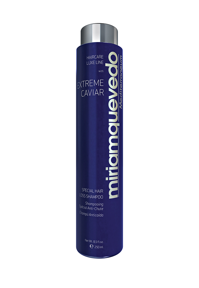 Miriam Quevedo Шампунь против выпадения волос с экстрактом черной икры (Extreme Caviar Special Hair Loss Shampoo) 250 млFS-00897 Miriam Quevedo Шампунь против выпадения волос с экстрактом черной икры (Extreme Caviar Special Hair Loss Shampoo) 250 млFS-00897Для волос, ослабленных и склонных к выпадению, выбор этого шампуня станет верным решением. Составляющие компоненты наполняют энергией и силой ослабленные волосы. Экстракты черной икры и изофлавоны усиленно действуют на метаболическую активность волосяных фолликул, увеличивая микроциркуляцию и тем самым предупреждая выпадение волос. Сочетание 10 витаминов, протеинов кератина и коллагена оказывают видимый эффект на кожу головы, восстанавливая ее, а волосам дарит объем, шелковистость и природную мягкость.