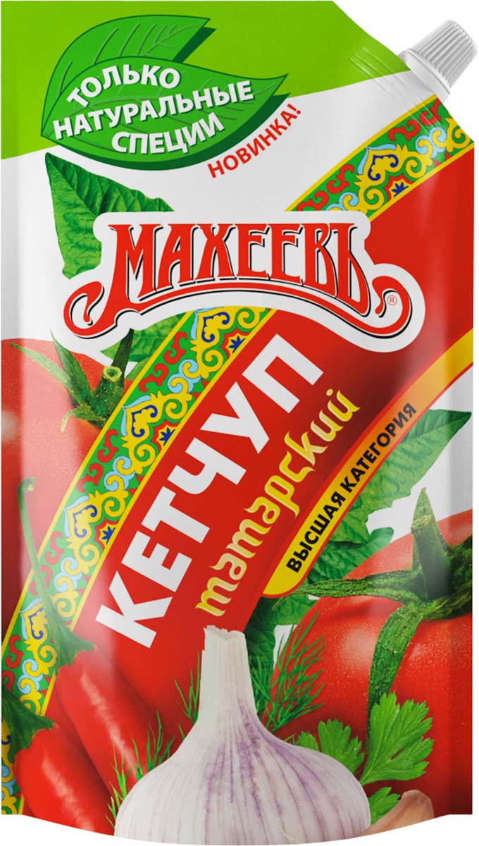 Махеевъ кетчуп татарский, 260 г0120710 Махеевъ кетчуп татарский, 260 г0120710Татарский характеризуется богатством натуральных специй и ароматом степных трав.
