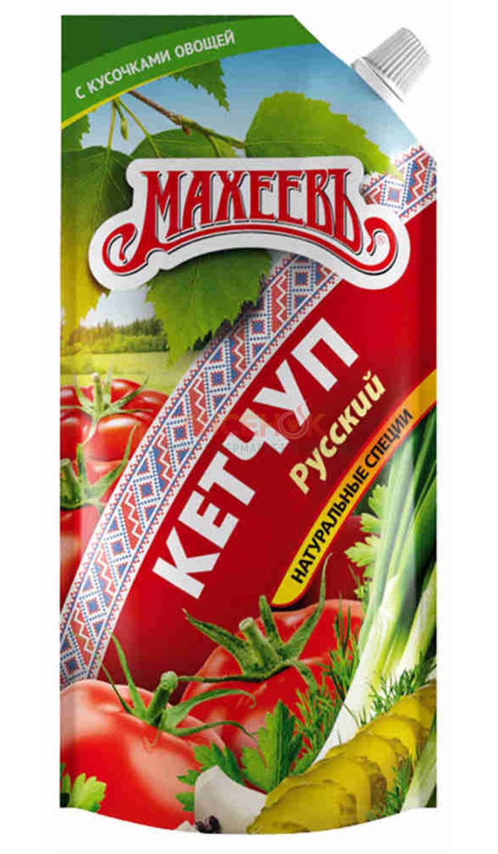 Махеевъ кетчуп русский, 260 г4607041135461 Махеевъ кетчуп русский, 260 г4607041135461Русский - это кетчуп с добавлением соленых огурчиков, которые в сочетании с кусочками чеснока и зеленого укропа придают продукту умеренно острый и в то же время сладковатый вкус.