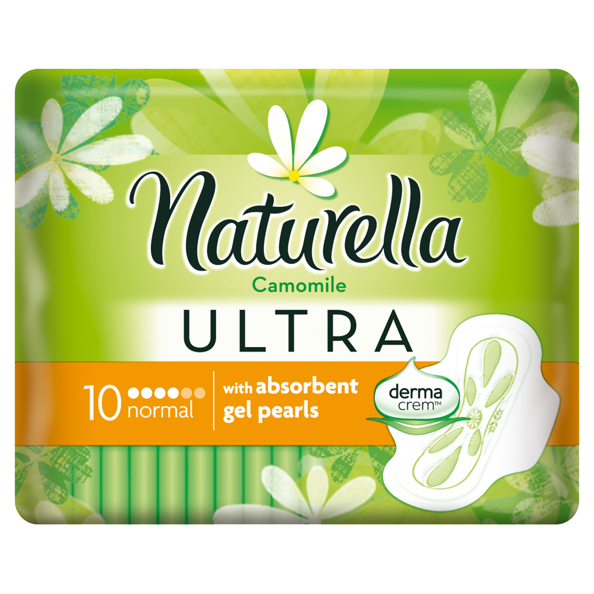 Naturella Ultra Женские гигиенические прокладки Camomile Normal Single 10штMP59.4D Naturella Ultra Женские гигиенические прокладки Camomile Normal Single 10штMP59.4DГигиенические прокладки Naturella Ultra Normal c крылышками дарят мягкость и защищают кожу интимной зоны в критические дни. Это единственные прокладки для женщин с dermacrem, сухим лосьоном, клинически проверенные свойства которого помогают защитить кожу от раздражения.Прокладки Naturella Ultra Normal, толщиной 2 мм, имеют особую особую систему впитывания и желобки в форме цветка с эксклюзивной впитывающей системой. Спеициальные гелевые шарики помогают распределять и удерживать жидкость внутри, обеспечивая сухость и комфорт. Аромат, вдохновленный природой, позволяет сохранить свежесть в критические дни.Одобренные дерматологическим институтом proDERM прокладки Naturella Ultra обеспечивают заботу о женской гигиене, которой можно доверять, в критические дни.Для дополнительной защиты в ночное время воспользуйтесь Naturella Ultra Night.Гигиенические прокладки Naturella Ultra Normal, толщиной 2 мм созданы, чтобы защищать и сохранять свободу движений, одновременно заботясь о самой чувствительной коже инитмной зоны в дневное время при умеренных выделенияхСодержат dermocrem, для дополнительного комфорта и ухода за кожейСупермягкий верхний слой обеспечивает дополнительный комфорт в интимной зонеПрокладки имеют индивидуальную упаковку,чтобы защита и забота всегда были с собойС легким ароматом, вдохновленным ромашкой, для устранения неприятного запаха в критические дни