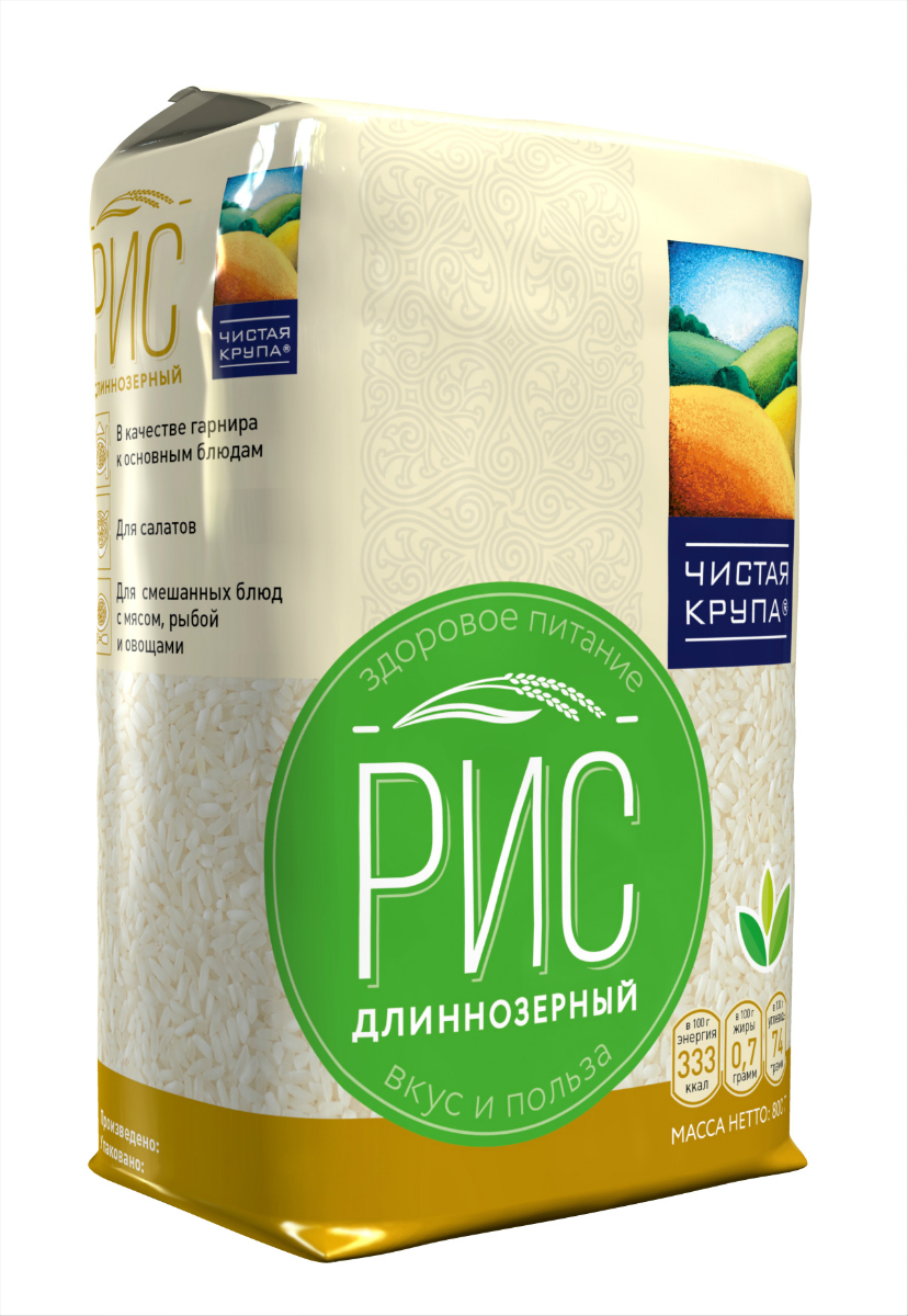 Чистая Крупа рис длиннозерный, 800 г0120710 Чистая Крупа рис длиннозерный, 800 г0120710Рис – основа здорового питания! Польза риса обусловлена его составом, основную часть которого составляют сложные углеводы (до 80%), примерно 8% в составе риса занимают белковые соединения (восемь важнейших для человеческого организма аминокислот). Рис также является источником витаминов группы В (В1, В2, В3, В6), которые незаменимы для нервной системы человека. Рис идеально сочетается с рыбой, мясом, фруктами и овощами. Рецепты просты, блюда легко готовятся и приносят массу пользы здоровью!