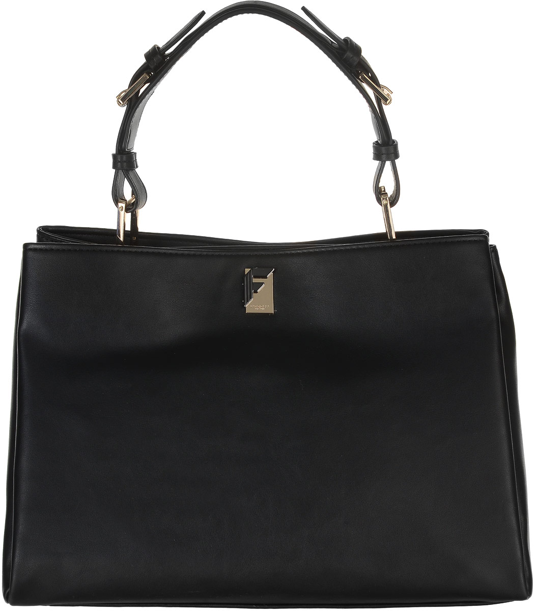 Сумка женская Fiorelli, цвет: черный. 8504 FHEQW-M710DB-1A1 Сумка женская Fiorelli, цвет: черный. 8504 FHEQW-M710DB-1A1Стильная женская сумка Fiorelli выполнена из мягкой искусственной кожи и декорирована золотистой фурнитурой.Сумка имеет два вместительных отделения и закрывается на застежки-магниты. Внутри имеется прорезной карман на застежке-молнии и четыре открытых пришивных кармана для телефона и мелочей. Снаружи на задней стенке располагается прорезной карман на молнии. Сумка оснащена стильной эргономичной ручкой, которая регулируется по длине. Роскошная сумка внесет элегантные нотки в ваш образ и подчеркнет ваше отменное чувство стиля. Дизайн продукции Fiorelli разрабатывается в Лондоне молодой, амбициозной командой, идущей в ногу со временем и предлагающей модели, которые предназначены для любых случаев, как для выхода в свет, так и для рабочих будней, торжественных приемов или коктейльных вечеринок.