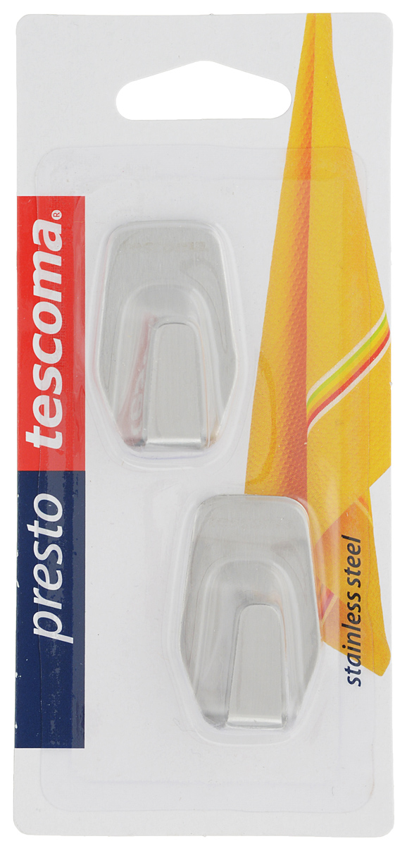 Крючок Tescoma Presto, большой, 2 шт391602 Крючок Tescoma Presto, большой, 2 шт391602Крючки Tescoma Presto выполнены из нержавеющей стали и предназначены для постоянного размещения на стене. Изделия отлично подойдут для подвешивания кухонных принадлежностей: полотенец, рукавиц, прихваток и других мелких предметов.Самоклеящиеся крючки легко прикреплять и удобно использовать, после снятия не оставляют следов на поверхности.Комплектация: 2 шт.Размер крючка: 4 х 2,5 см.