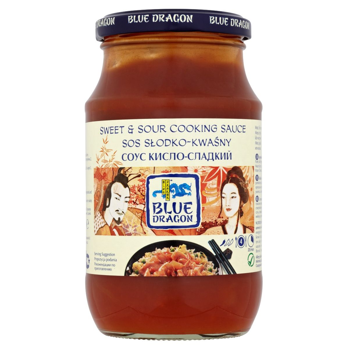 Blue Dragon Соус кисло-сладкий, 425 г0120710 Blue Dragon Соус кисло-сладкий, 425 г0120710Не содержит искусственных красителей и ароматизаторов. Подходит для вегетарианцев и веганов. Рекомендуется подавать с жареным рисом с яйцом.