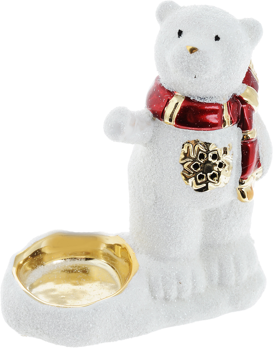 Подсвечник новогодний Winter Wings Мишка в шарфе, 13 х 12 х 6,5 смDHS12245-2W Подсвечник новогодний Winter Wings Мишка в шарфе, 13 х 12 х 6,5 смDHS12245-2WПодсвечник Winter Wings Мишка в шарфе выполнен из керамики в виде медведя в красном шарфе. В подсвечнике имеется специальное место для свечки. Изделие будет прекрасно смотреться на праздничном столе. Новогодние украшения несут в себе волшебство и красоту праздника. Они помогут вам украсить дом к предстоящим праздникам и оживить интерьер по вашему вкусу. Создайте в доме атмосферу тепла, веселья и радости, украшая его всей семьей.Диаметр места для свечки: 5 см.