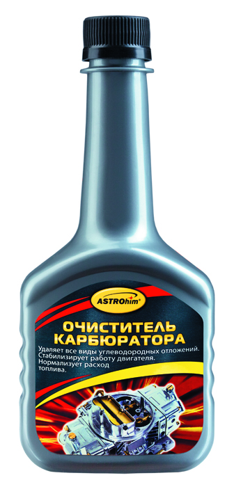 Очиститель карбюратора ASTROhim, 300 мл80621 Очиститель карбюратора ASTROhim, 300 мл80621Очиститель ASTROhim предназначен для очистки карбюраторов от всех видов углеводородных отложений, включая смолянисто-лаковые. Эффективно, без разборки карбюратора, восстанавливает его заводские характеристики. Быстро и качественно очищает жиклеры, топливные каналы, форсунки ускорительного насоса. Защищает от коррозии и обмерзания. Улучшает пуск и работу двигателя во всех режимах при регулярном использовании, а также восстанавливает его мощность. Обеспечивает плавную работу на холостом ходу. Нормализует расход топлива и величину СО в выхлопных газах. Подходит для всех типов карбюраторов. Один флакон рассчитан на обработку 40-50 л топлива. Присадка изготовлена с использованием концентрата компании BASF (Германия). Товар сертифицирован.