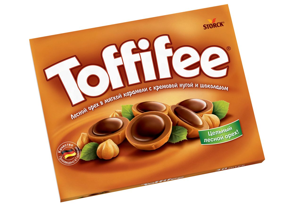 Toffifee Конфеты орешки в карамели, 200 г0120710 Toffifee Конфеты орешки в карамели, 200 г0120710Секрет конфет Toffifee в интересном сочетании вкуснейших ингредиентов: отборный цельный лесной орех в чашечке из мягкой карамели, наполненной нежной кремовой нугой и покрытой восхитительным шоколадом! Toffifee – это невероятно вкусные конфеты, которые понравятся и взрослым, и детям!