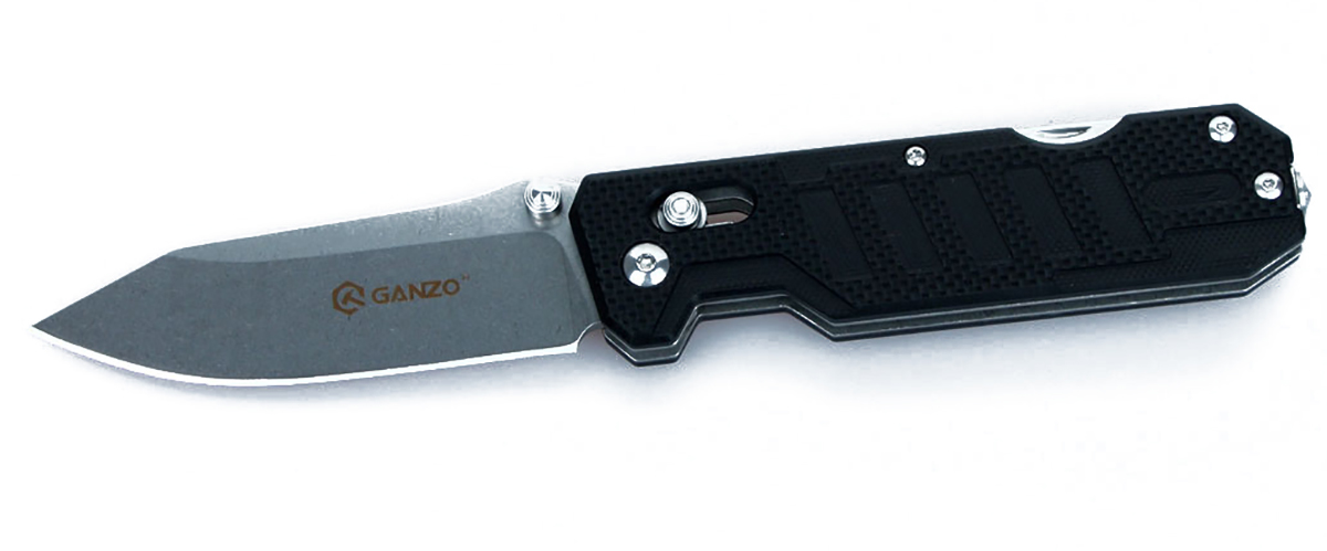 Нож туристический Ganzo, цвет: черный, стальной, длина лезвия 8,6 см. G735G735-BK Нож туристический Ganzo, цвет: черный, стальной, длина лезвия 8,6 см. G735G735-BKСкладной нож Ganzo будет интересен одновременно и широкому кругу покупателей, и людям, увлекающимся экстремальными видами досуга на природе, а также профессиональным спасателям. Он располагает несколькими дополнительными инструментами, которые существенно расширяют базовую функциональность ножа.Клинок ножа, как и другие инструменты, изготовлен из качественной нержавеющей стали с маркировкой 440С. Это нержавеющая сталь с высоким уровнем антикоррозийных свойств. Твердость закалки сплава составляет +-58HRC. Таким образом, эта сталь долго держит острую заточку режущей кромки и может использоваться в условиях повышенной влажности.Лезвие ножа получило гладкую заточку Plain, которая считается универсальной и подходит практически для любых видов работ. Гладко заточенный нож делает ровные и максимально аккуратные разрезы. Клинок удерживается в выбранном положении за счет встроенного замка Axis-Lock. Это штифтовой механизм, который исключает вариант случайного срабатывания даже в том случае, если нож находится под нагрузкой. Важным моментом является то, что этот замок нужно периодически чистить и не допускать забивания внутрь грязи.Помимо клинка, нож располагает также дополнительными инструментами. В торцевой части рукоятки расположен стеклобой, а кроме того, в нее встроена открывалка для бутылок и консервных банок, с инструментом, который зачищает провода, и резак для веревок, ремней и строп. С их помощью вы легко справитесь с задачами, которые могут возникнуть в чрезвычайной ситуации, а также легче выполните некоторые стандартные виды работ во время пребывания за городом.Рукоятка данной модели ножа такая же практичная и долговечная, как и остальные его детали. Для нее используются накладки из композитного материала G10, который представляет собою соединение стекловолокна и эпоксидных смол. Это эргономичная и прочная ручка с фактурной не скользящей в руках поверхностью. Она не подвержена коррозии и воздействию распространенных негативных факторов, не перегревается летом и не перемерзает зимой.Твердость сплава: +-58HRC.Длина лезвия ножа: 8,6 см.Толщина клинка по обуху: 0,35 см.Длина ножа в открытом виде: 20,5 см.