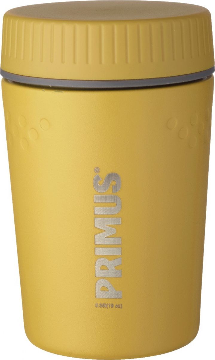 Термос Primus TrailBreak Lunch Jug, цвет: желтый, 550 мл. P737946P737946 Термос Primus TrailBreak Lunch Jug, цвет: желтый, 550 мл. P737946P737946Термос изготовлен из нержавеющей стали. Двойные стенки с вакуумом между ними помогают надолго сохранить изначальную температуру продуктов. Крышка - 100% герметична, поэтому термос можно не опасаясь носить в сумке или рюкзаке. Благодаря новой конусообразной форме термос стало еще легче и удобнее убирать в наполненный вещами рюкзак.Объем термоса: 550 мл.