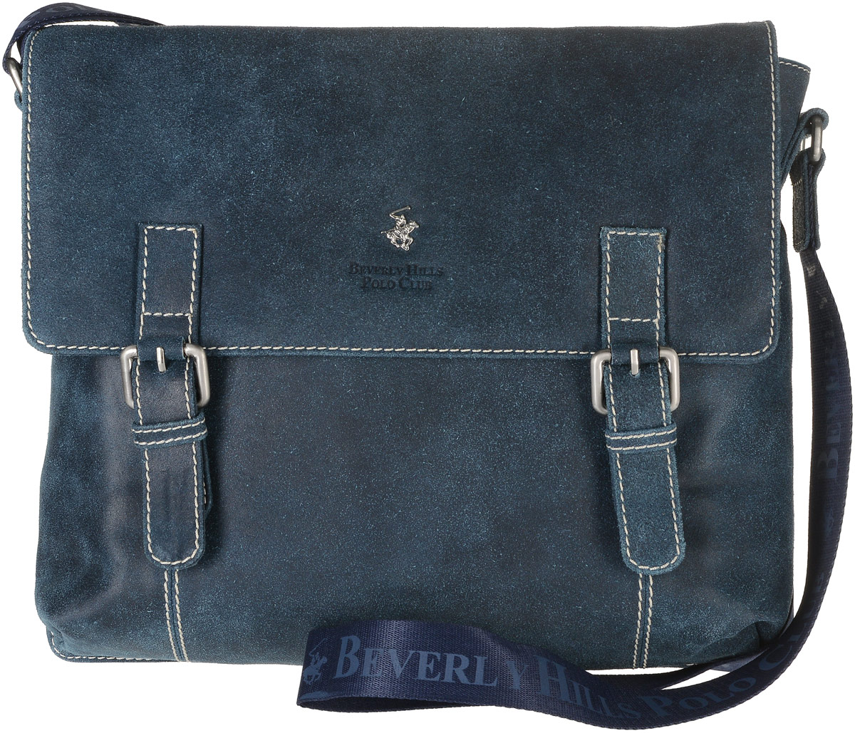 Сумка мужская Beverly Hills Polo Club, цвет: синий. 323763-014T-17s-8/02-16 Сумка мужская Beverly Hills Polo Club, цвет: синий. 323763-014T-17s-8/02-16Мужская сумка Beverly Hills Polo Club выполнена из натуральной кожи. Сумка закрывается на застежку-молнию и клапан на двух магнитных кнопках. Модель имеет одно основное отделение, где расположены два кармана под телефон и мелкие принадлежности, вшитый карман на молнии, а также вместительный карман для планшета. Снаружи, с тыльной стороны сумки расположен карман на застежке-молнии.Изделие оснащено длинным регулируемым наплечным ремнем, который крепится к сумке с помощью металлических элементов.Сумка Beverly Hills Polo Club станет ярким и оригинальным подарком для человека, ценящего практичные и качественные вещи.