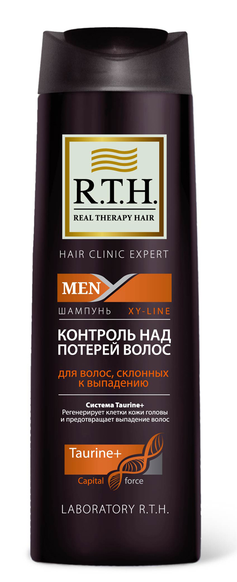 Шампунь R.T.H. Men Контроль над потерей волос81614956 Шампунь R.T.H. Men Контроль над потерей волос81614956Формула шампуня обогащена системой Taurine+, которая утолщает и укрепляет стержень волоса, предотвращает процесс преждевременного выпадения волос. Комбинация витаминов PP и B6 обеспечивает регенерацию клеток кожи головы и корней волос.