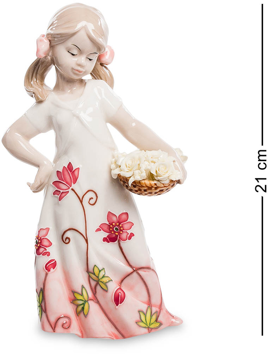 Фигурка Pavone Девочка. JP-764/17THN132N Фигурка Pavone Девочка. JP-764/17THN132NФигурка Девочки высотой 21 см.Дети - цветы жизни, а цветы - дети природы.Фарфоровая статуэтка девочки, продолжающая европейскую традицию изделий из фарфора. Фигурка девочки компактна по размерам и имеет множество мелких деталей, выполненных с большим искусством. Достаточно посмотреть на тонко проработанную корзинку с цветами или выражение лица ребенка, чтобы понять — перед нами произведение искусства, осмысление классики в новых реалиях.