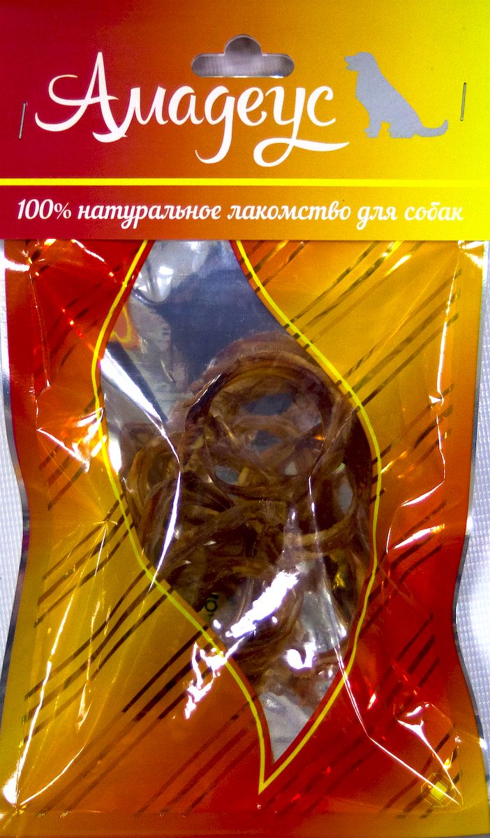 Лакомство для собак Амадеус Трахея малая колечками говяжья, 10 шт0120710 Лакомство для собак Амадеус Трахея малая колечками говяжья, 10 шт0120710Лакомство для собак Амадеус Трахея большая колечками говяжья - 100% натуральный продукт почти без запаха, а также без содержания химических добавок. При сушке не использовались отбеливатели и консерванты. Лакомство изготавливается из тщательно отобранного и проверенного высококачественного отечественного сырья. Содержит низкокалорийный, легкоусвояемый, гипоаллергенный белок. Продукт богат витаминами и ферментами микрофлоры желудка жвачных животных.В упаковке 10 колечек трахеи.Рекомендовано для профилактики витаминного и ферментного дефицита у собак и кошек всех пород и возрастов. Товар сертифицирован.
