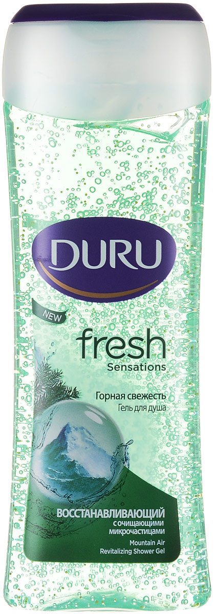 Duru Fresh Гель для душа Горный 250мл8003205011 Duru Fresh Гель для душа Горный 250мл8003205011Гель для душа с массажными частицами бережно очищает, помогая коже дышать. Подарите своей кожи дыхание свежести, заряд бодрости и энергии на весь день.