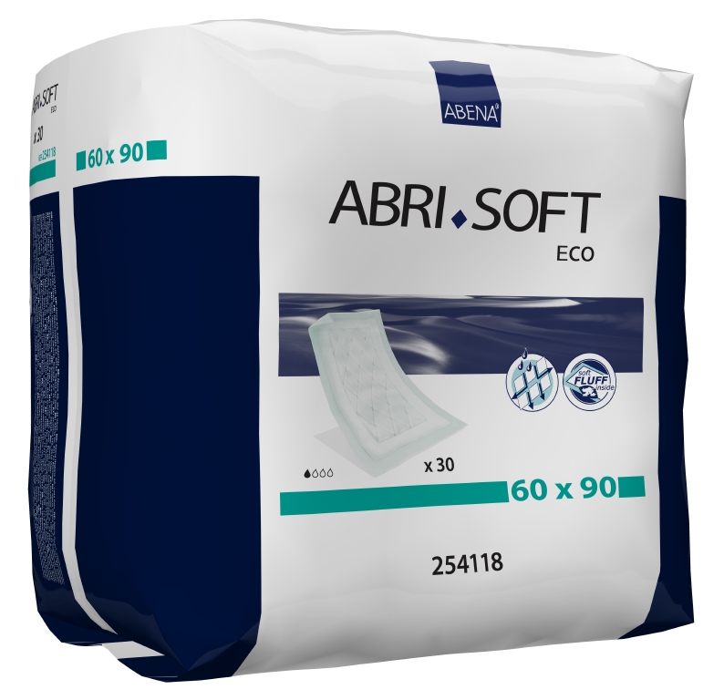 Abena Пеленка одноразовая Abri-Soft Eco 60 х 90 см 30 шт 25411856052 Abena Пеленка одноразовая Abri-Soft Eco 60 х 90 см 30 шт 25411856052Впитывающие пеленки, Abri-Soft Eco - изделие с минимальным уровнем впитываемости. Пеленки Abri-Soft – это дополнительная страховка от протекания в период проведения осмотров, клизм, медицинских и гигиенических процедур и т.д. Одноразовые впитывающие пеленки Abri-Soft подходят для защиты постельного белья и других поверхностей при проведении различных медицинских процедур, а также для использования в качестве дополнительной защиты постели и кресел во время смены прокладки или подгузника. Пеленки Abri-Soft состоят из водонепроницаемого полиэтиленового нижнего слоя, распушенного целлюлозного волокна, суперабсорбента (Abri-Soft Superdry) нетканого материала и герметичных кромок с четырех сторон для защиты от протекания.br>Преимущества Abri-Soft:- водопроницаемый внешний слой и герметичные кромки по периметру пеленки обеспечивают надежную защиту от протеканий;- волокно/суперабсорбирующий слой обеспечивают высокую степень впитываемости;- равномерно впитывают жидкость и не собираются в комочки;- надежная герметичная защита от протеканий благодаря полиэтиленовому слою;- мягкие и приятные к коже;- водопроницаемый внешний слой и герметичные кромки по периметру пеленки обеспечивают надежную защиту от протеканий;- впитывающий слой состоит из 100% целлюлозного волокна, без хлорного отбеливания и суперсорбента;- впитываемость: более 1000 мл;- суперабсорбент превращает жидкость в гель;- пеленка не содержит фталатов нижний защитный слой выполнен из водонепроницаемого полиэтилена голубого цвета, защищает от протеканий.Пеленки Abri-Soft представлены в разных размерах и уровнях впитываемости.В линейке Abri-Soft 4 вида пеленок: Abri-Soft Eco - экономичное изделие, впитывающее небольшое количество жидкости. Abri-Soft Basic - изделие с базовым (средним) уровнем впитываемости. Abri-Soft Classic - изделие с высоким уровнем впитываемости. Abri-Soft Superdry - изделие повышенной впитываемости за счет добавления суперабсорбента.