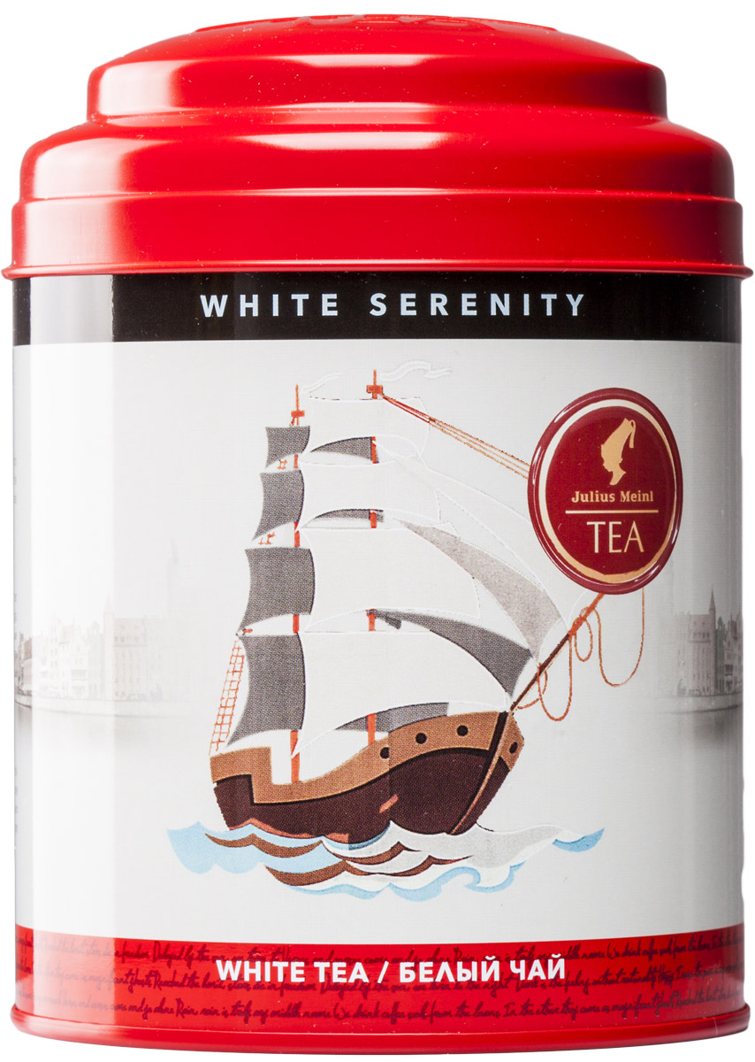 Julius Meinl Безмятежность белый листовой чай с серебряными типсами, 50 г101246 Julius Meinl Безмятежность белый листовой чай с серебряными типсами, 50 г101246Белый парус на фоне бескрайнего голубого неба, острый нос рассекает морскую гладь — корабль спешит вовремя доставить драгоценный чайный груз. Белый чай – жемчужина Гималайских гор. Легкие и пушистые молодые чайные листочки, как паруса, раздуваемые ветром, помогут вам выбрать правильный курс в жизни, а упоительный аромат придаст сил для новых свершений.