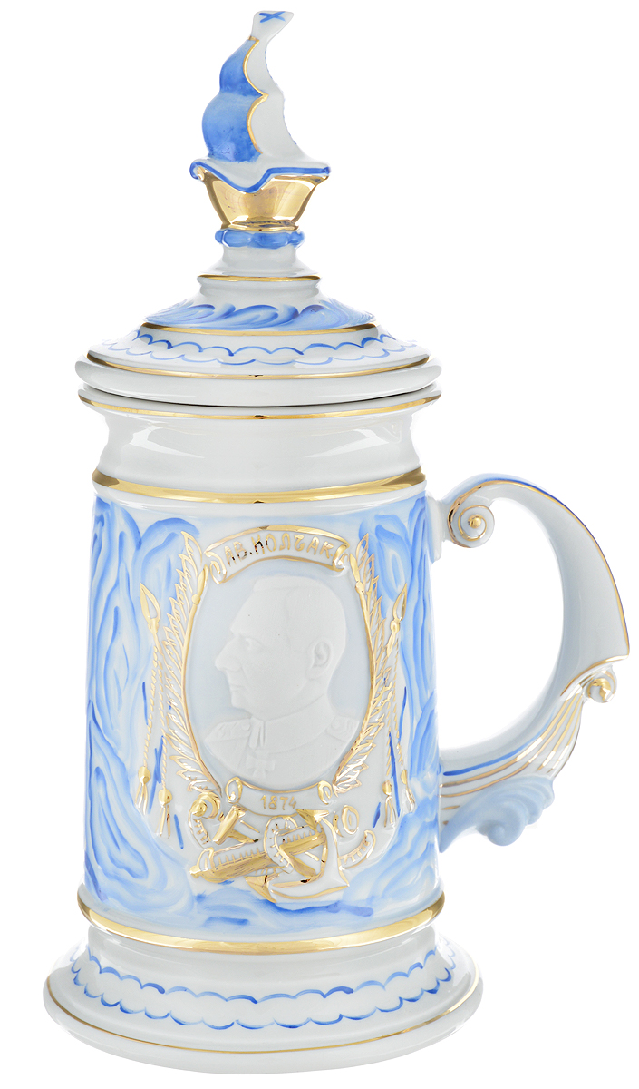 Кружка Фарфор Вербилок Колчак мрамор, с крышкой, 1,4 лVT-1520(SR) Кружка Фарфор Вербилок Колчак мрамор, с крышкой, 1,4 лVT-1520(SR)Кружка Фарфор Вербилок Колчак мрамор – идеальный атрибут для главы семейства, ведь еще на Руси, что чай, что квас, что пиво было принято пить исключительно из большой посуды, подчеркивая величину и широту русской души. Фарфоровая кружка Фарфор Вербилок Колчак мрамор и размером, и декором отвечает всем требованиям людей с широкой душой и хорошим аппетитом, поэтому прекрасно подходит как для ежедневных трапез, так и для подарка дорогим друзьям.Высота кружки (без учета крышки): 19,5 см.Диаметр кружки (по верхнему краю): 10 см.Объем кружки: 1,4л.