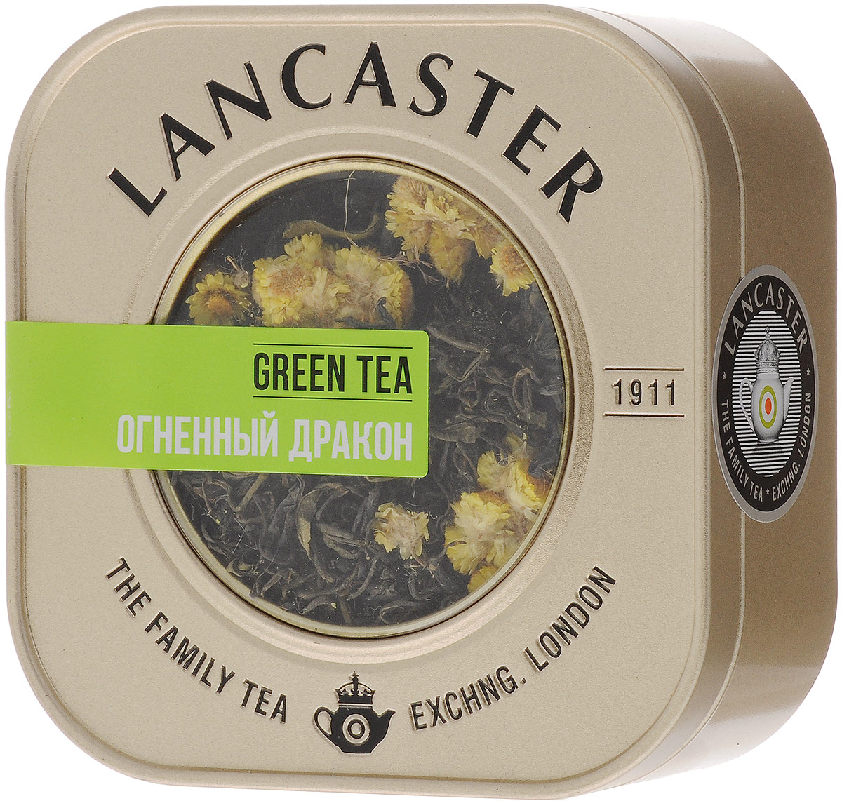 Lancaster Огненный дракон зеленый листовой чай, 75 г101246 Lancaster Огненный дракон зеленый листовой чай, 75 г101246Благодаря великолепным условиям произрастания на плантациях китайской провинции Чжэцзян, зеленый чай Lancaster Огненный дракон, выросший в одном из старейших чаеводческих районов страны, имеет изысканный благородный вкус, слегка сладковатый и пряный.Уважаемые клиенты! Обращаем ваше внимание на то, что упаковка может иметь несколько видов дизайна. Поставка осуществляется в зависимости от наличия на складе.