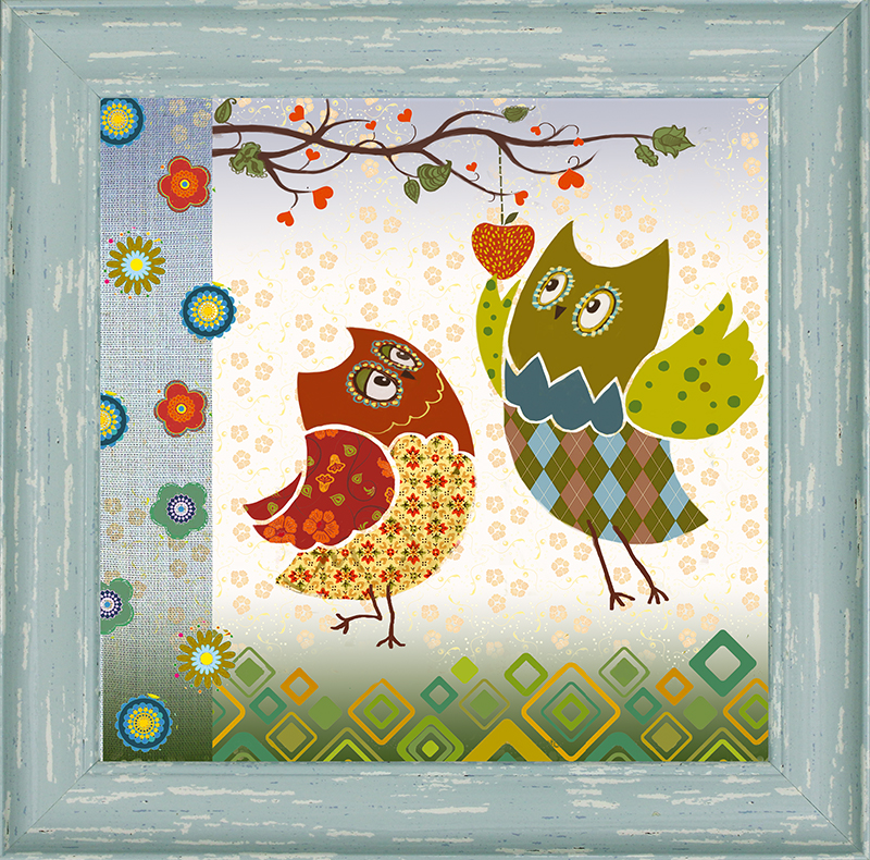 Картина Postermarket Совы II, 30 х 30 см41616 Картина Postermarket Совы II, 30 х 30 см41616Картина Postermarket Совы прекрасно подойдет для декора интерьера различных помещений. Постер, выполненный в технике фотопечать, оформлен багетом голубого цвета. Картина для интерьера (постер) - это современное и актуальное направление в дизайне помещений. Ее можно использовать для оформления любых помещений (дом, квартира, офис, бар, кафе, ресторан или гостиница). работоспособность. Правильное оформление интерьера создает благоприятный психологический климат, улучшает настроение и мотивирует.Размер картины: 300 x 300 мм.