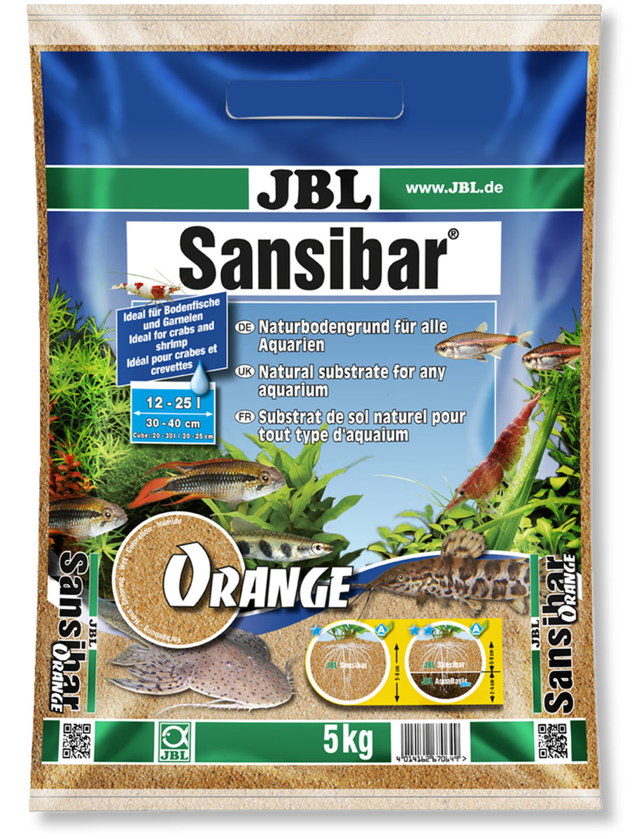 Грунт декоративный для аквариума JBL Sansibar, мелкий, цвет: оранжевый, 5 кг0120710 Грунт декоративный для аквариума JBL Sansibar, мелкий, цвет: оранжевый, 5 кг0120710Грунт декоративный JBL Sansibar предназначен для пресноводных и морских аквариумов, а также акватеррариумов. Прекрасно подходит для корней растений и обеспечивает их активный рост: ил и другие отходы не будут просачиваться внутрь благодаря мелкому зерну и плотной засыпке. Грунт безопасен для рыб, беспозвоночных и растений, так как не выделяет нежелательных загрязняющих веществ в воду. Грунт идеально подходит для донных рыб, например, панцирных сомов и вьюнов, так как предотвращает повреждение слизистой оболочки и защищает чувствительные усики донных рыб. Грунт - важная часть аквариума, так как многие обитатели копают его и ищут там корм. Растениям тоже нужно надежно удержаться в грунте и получать питание через корни. Роющим рыбам абсолютно необходим грунт с округлыми частицами. Применение: Промойте грунт водопроводной водой, чтобы удалить мусор, образовавшийся при транспортировке. Положите грунт на питательную подложку (JBL AquaBasis), чтобы корни лучше росли (для усиления роста растений - слой около 6-8 см). Не подходит для грунтового нагревателя.Зерно: 0,2-0,6 мм.