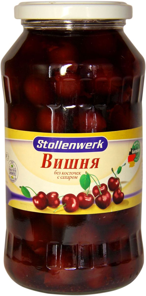 Stollenwerk вишня кислая без косточек с сахаром, 720 мл0120710 Stollenwerk вишня кислая без косточек с сахаром, 720 мл0120710Фрукты Stollenwerk содержат только натуральные фрукты, сахар; без добавления консервантов.