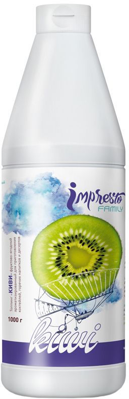 Impresto Family Топпинг Киви, 1 л0120710 Impresto Family Топпинг Киви, 1 л0120710Этот освежающий аромат спелого, тающего во рту киви заставит вас почувствовать себя на тропическом острове. Настоящий взрыв экзотической фруктовой сладости и нежной кислинки.Не содержит ГМО.