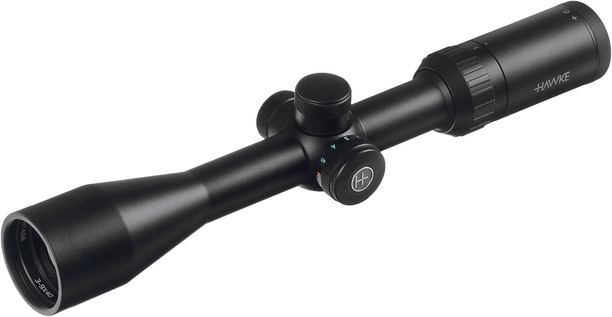 Прицел оптический Hawke Vantage, 3-9х40 IR (Mil Dot)AIRWHEEL M3-162.8 Прицел оптический Hawke Vantage, 3-9х40 IR (Mil Dot)AIRWHEEL M3-162.8Дневной оптический прицел Hawke Vantage предназначен для стрельбы на малых и средних дистанциях. Прицельная марка оснащена подсветкой. Монолитный корпус, выполненный из высококачественного алюминия, защищен от воды и атмосферных осадков, выдерживает отдачу от пневматического и крупнокалиберного огнестрельного оружия. Азот предотвращает внутреннее запотевание линз.Диаметр объектива: 40 мм.Увеличение: 3-9 крат.Поле зрения: 7,4-2,4°.Поле зрения: 13-4,2 м/100 м.Диаметр выходного зрачка: 13-4 мм.Удаление выходного зрачка: 89 мм.Дистанция без параллакса: 100 м.Цена клика: 1/4 МОА.Шаг выверки: 7 мм/100 м.Длина: 31,5 см.