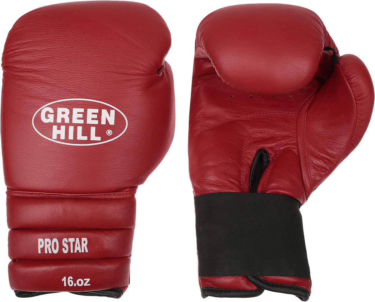 Перчатки боксерские Green Hill Pro Star, цвет: красный, белый. Вес 16 унций. BGPS-2012BGPS-2012 Перчатки боксерские Green Hill Pro Star, цвет: красный, белый. Вес 16 унций. BGPS-2012BGPS-2012Тренировочные боксерские перчатки Green Hill Pro Star отлично подойдут для спаррингов. Верх выполнен из натуральной кожи, наполнитель - из вспененного полимера. Отверстие в области ладони позволяет создать максимально комфортный терморежим во время занятий. Удлиненный сегментированный манжет способствует быстрому и удобному надеванию перчаток, плотно фиксирует их на руке.