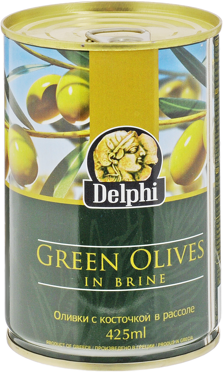 Delphi Оливки с косточкой в рассоле, 425 мл0120710 Delphi Оливки с косточкой в рассоле, 425 мл0120710Оливки с косточкой Delphi, выращенные под жарким солнцем Греции. Отличаются пряным ароматом и пикантным вкусом. Рекомендуется подавать в качестве самостоятельной закуски.