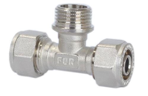 Тройник Fornara, Ц - Н - Ц, 16 x 1/2 x 16BL505 Тройник Fornara, Ц - Н - Ц, 16 x 1/2 x 16BL505Тройник Fornara предназначен для соединения металлопластиковых систем. Применяется для водоснабжения.Диапазон рабочих температур: от +5°C до +95°C.Корпус покрыт никелем и хромирован гальваническим способом.Изделие полируется специальным способом.
