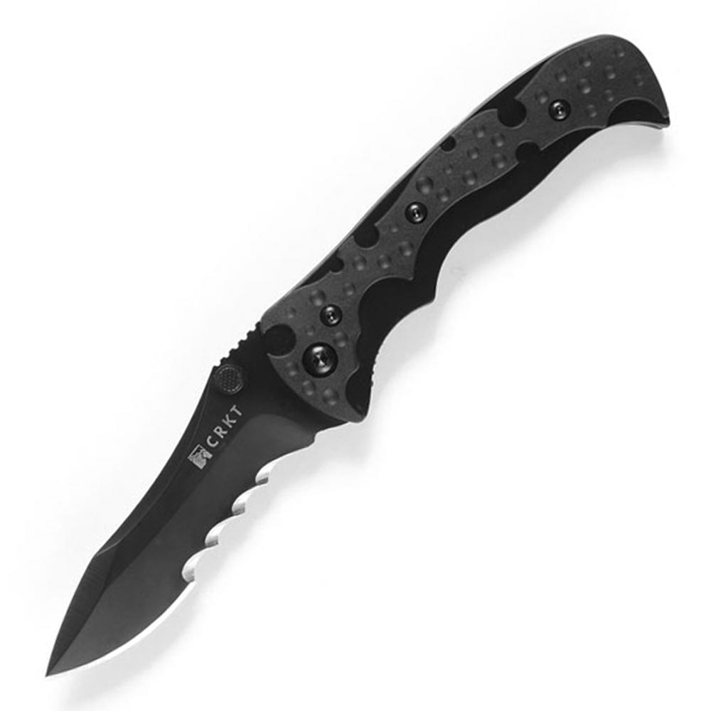 Нож складной Columbia River Outburst Mini My Tighe, цвет: черный, длина клинка 7,6 см. CR/1093KCR/1093K Нож складной Columbia River Outburst Mini My Tighe, цвет: черный, длина клинка 7,6 см. CR/1093KCR/1093KСкладень Outburst Mini My Tighe 1093K представляет собой компактный EDC-нож с широким функционалом. Он хорошо справится с решением технических задач во время туристического похода или загородного пикника, при необходимости обеспечит защиту в экстремальной ситуации.Клинковая часть складного ножа Columbia River изготовлена из качественной стали. Высокое содержание хрома и углерода обеспечивают клинку высокое коррозийное сопротивление, отличную механическую прочность, стойкую к нагрузкам режущую кромку.Клинок обладает оптимальной твердостью в 56 HRC, которая не вредит прочности и допускает интенсивное использование с высокими нагрузками.Складной нож CRKT оснащен комбинированным клинком с короткой плейновой частью на подъеме и выраженным волнообразным серрейтором с наклоном к острию. Спинка вогнутая, переходящая в верхнюю режущую кромку. Вогнутые спуски перетекают в лезвие с гладкой и полированной заточкой.Общая длина ножа: 16,5 см.Длина клинка: 7,6 см.Толщина клинка: 3 мм.Вес ножа: 108 г.