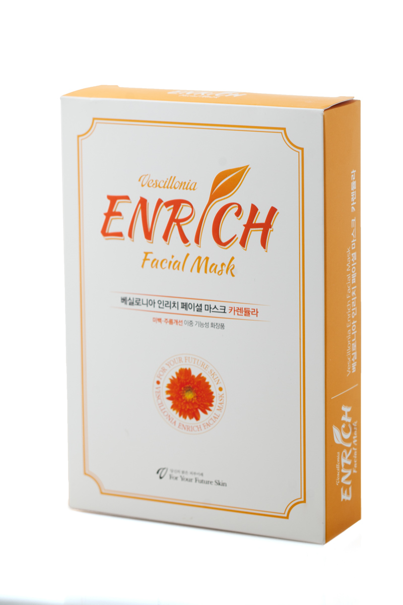 Маска для лица с экстрактом календулы Vescillonia Enrich Facial Mask, 5 штFS-36054 Маска для лица с экстрактом календулы Vescillonia Enrich Facial Mask, 5 штFS-36054Маска предназначена для ухода за кожей лица. Обладает антисептическим, противовоспалительным, восстанавливающим, смягчающим и успокаивающим эффектом. Кожа приобретает гладкость и мягкость, ее цвет становится здоровым и ровным
