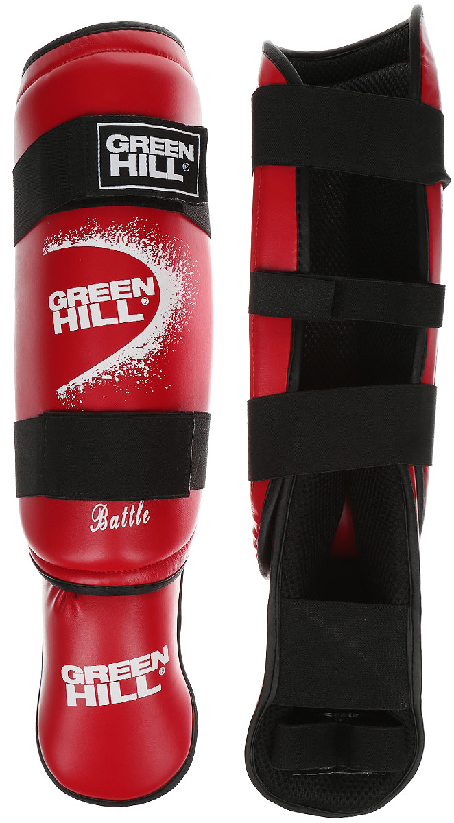 Защита голени и стопы Green Hill Battle, цвет: красный, белый. Размер M. SIB-0014MCI54145_White Защита голени и стопы Green Hill Battle, цвет: красный, белый. Размер M. SIB-0014MCI54145_WhiteЗащита голени и стопы Green Hill Battle с наполнителем, выполненным из вспененного полимера, необходима при занятиях спортом для защиты пальцев и суставов от вывихов, ушибов и прочих повреждений. Накладки выполнены из высококачественной искусственной кожи. Подкладка изготовлена из хлопка, внутренняя сторона выполнена в виде сетки. Они надежно фиксируются за счет ленты и липучек.При желании защиту голени можно отцепить от защиты стопы.Длина голени: 36 см.Ширина голени: 12,5 см.Длина стопы: 24 см.Ширина стопы: 10 см.
