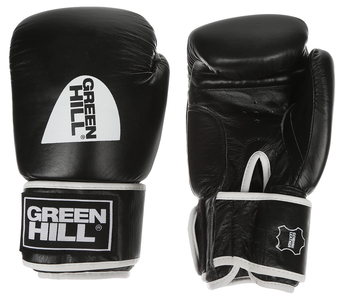 Перчатки боксерские Green Hill Gym, цвет: черный, белый. Вес 12 унцийG-2018312 Перчатки боксерские Green Hill Gym, цвет: черный, белый. Вес 12 унцийG-2018312Боксерские перчатки Green Hill Gym подходят для всех видов единоборств где применяют перчатки. Подойдет как для бокса, так и для кикбоксинга. Новички и профессионалы высоко ценят эту модель за универсальность. Верхняя часть перчатки выполнена из натуральной кожи, наполнитель - пенополиуретан. Перфорированная поверхность в области ладони позволяет создать максимально комфортный терморежим во время занятий. Закрепляется на руке при помощи липучки.